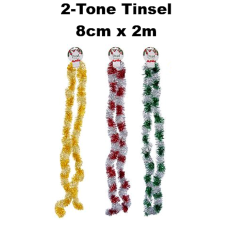 Two-Tone Christmas Tinsel 8cm x 2m - Assorted